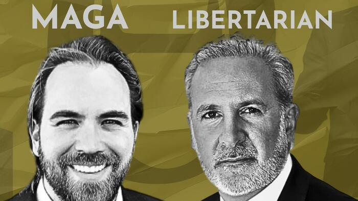 NextImg:MAGA Vs Libertarians: Peter Schiff and America-First Economist Face Off On Tariffs