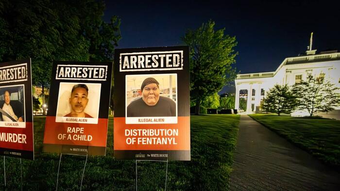 NextImg:Trump Displays Criminal Alien Images On White House Lawn; Guess What MSNBC Does...
