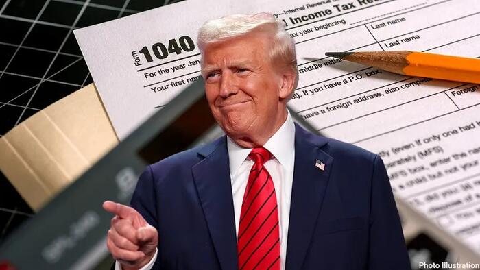NextImg:Trump Floats Plan To Slash Or Eliminate Income Taxes For Millions Using "BONANZA" Tariff Cash