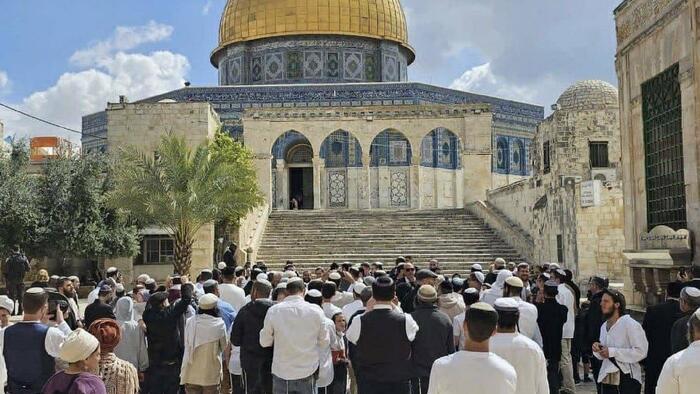 NextImg:Israel Allows Largest Ever Group Of Jews To Pray At Al-Aqsa Mosque