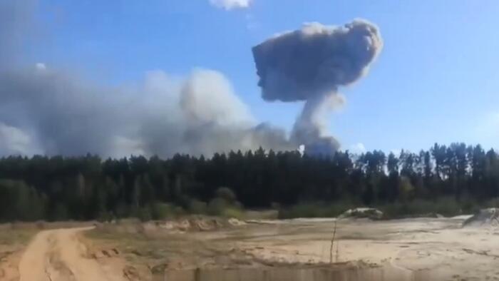 NextImg:Massive 'Mystery Explosions' Rock Ammo Depot Outside Moscow, Resulting In Mushroom Cloud