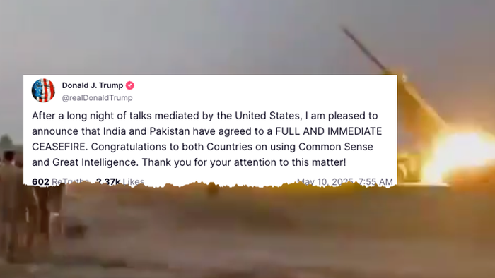NextImg:Trump Says India And Pakistan Agreed To "Full & Immediate Ceasefire"