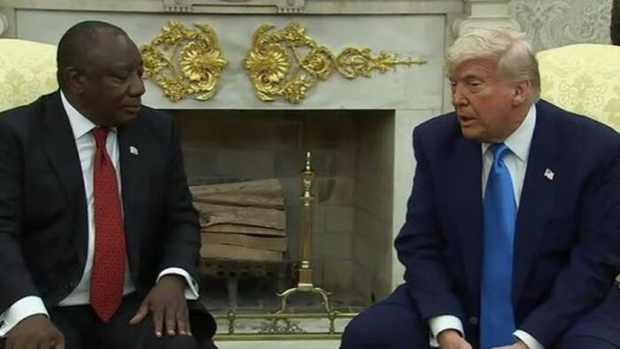 NextImg:Watch: Trump Plays 'Kill The Boer' Clip In Front Of South Africa's Ramaphosa In The Oval Office, Destroys NBC Reporter