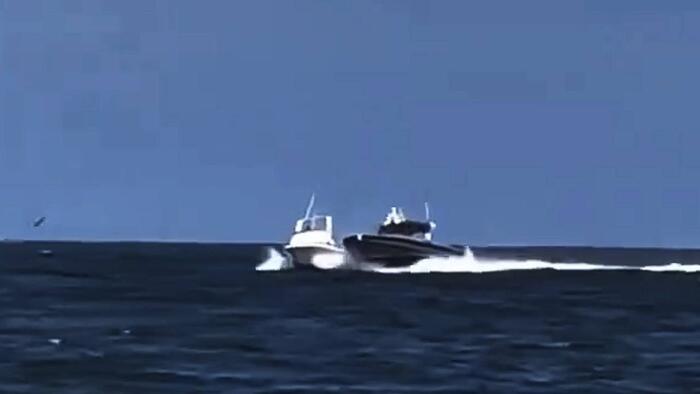 NextImg:Watch: Illegal Alien Smugglers' Boat Rammed By CBP Off California Coast