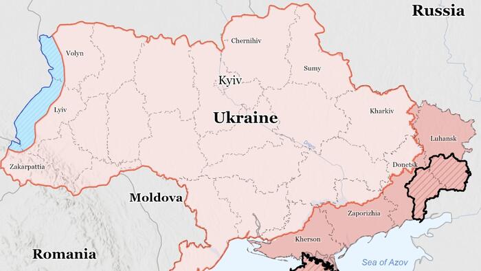 NextImg:Medvedev Issues Map Showing Putin's 'Buffer Zone' Could Swallow Most Of Ukraine