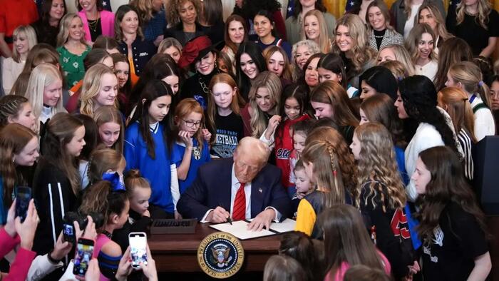 NextImg:DOJ Investigating Whether California's Law Letting Males Join Girls' Sports Violates Title IX