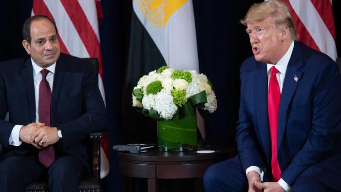 NextImg:Trump Demands Sisi Give US Ships Free Passage Through Suez, Support Against Houthis