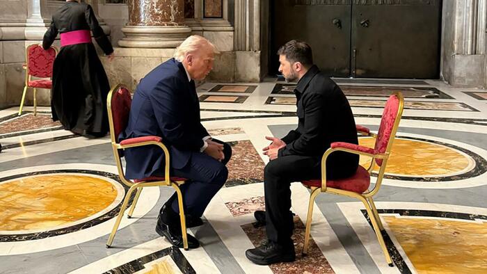 NextImg:Trump Speaks With Putin & Zelensky Monday Toward Ending Ukraine 'Bloodbath'