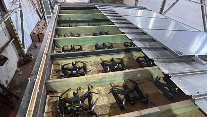 NextImg:Ukrainian Drone Swarm Attack Marks Grim "Inflection Point In History Of Warfare"