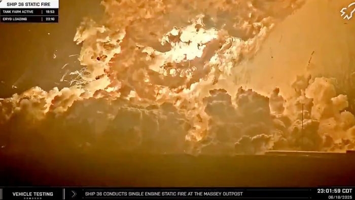 NextImg:Watch: SpaceX's Starship Static Rocket Test Suffers "Major Anomaly"