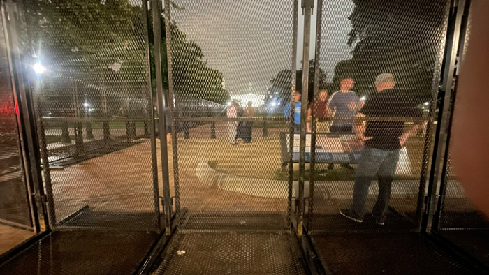 NextImg:Incoming Riots Or Just July 4 Prep? White House, Treasury Lined By Anti-Scale Fence