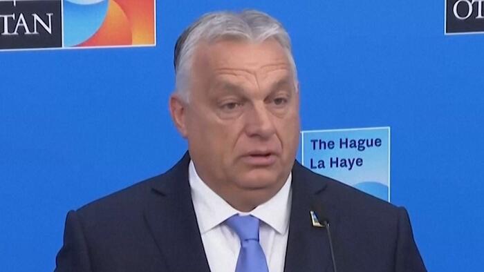 NextImg:"Ukraine Is Not In NATO, My Job Is To Keep It That Way", Orbán Tells Press Outside NATO Summit