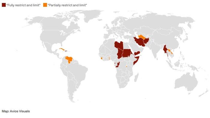 NextImg:Trump Bans Citizens Of 12 Countries From Traveling To The US