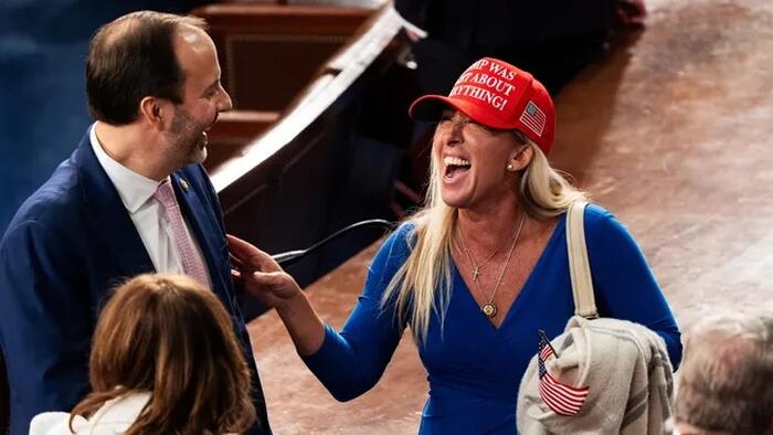 NextImg:Marjorie Taylor Greene Blasts 'Disgusting' MAGA Hawks, Breaks Ranks Over Iran War
