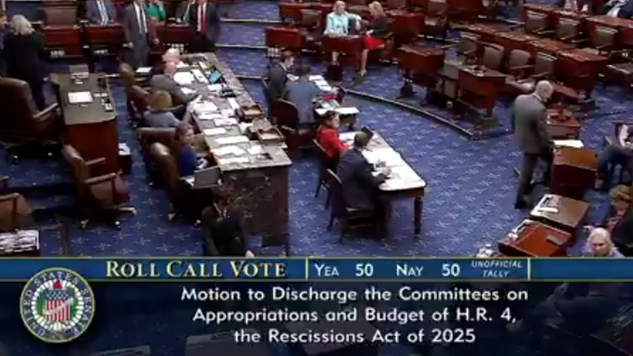 NextImg:VP Vance Breaks Tie To Advance "DOGE" Rescissions Bill Toward Final Senate Vote