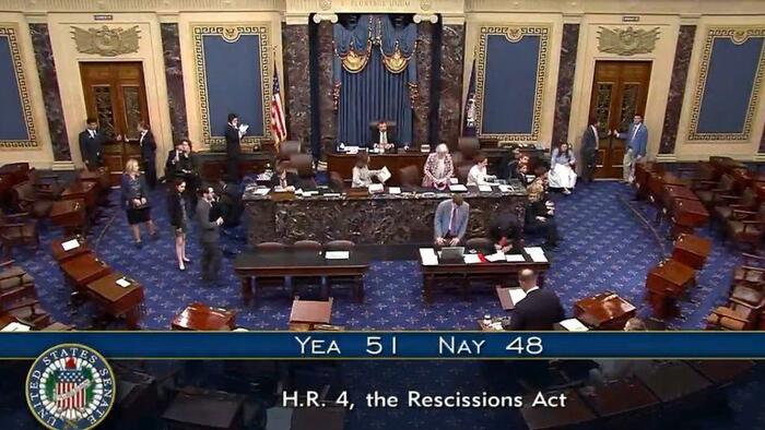 NextImg:Senate Passes "DOGE" Recissions Bill, Heads For House Vote As Deadline Looms 