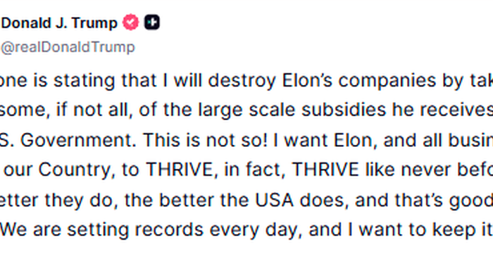 NextImg:"I Want Elon To THRIVE" Trump Says, Dismissing Rumors He's Seeking To Harm Musk's Companies