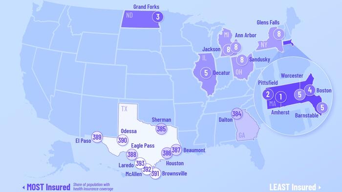 NextImg:These Are The US Cities With The Most And Least Health Insurance