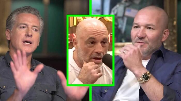 NextImg:Joe Rogan Ambushes Gavin Newsom Via Text With A COVID Question He Never Saw Coming