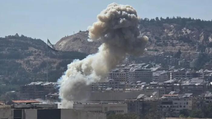 NextImg:Israel Conducts Massive Strikes On Damascus After Sharaa Regime's Sectarian Attacks