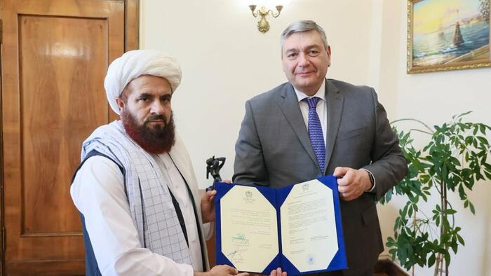 NextImg:Russia Becomes First Country To Officially Recognize Afghanistan's Taliban Government