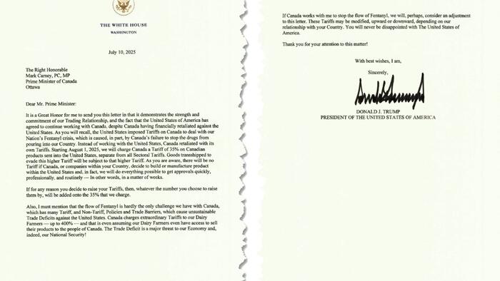 NextImg:Trump To Impose 35% Canadian Tariff, But USMCA Goods To Stay Exempt