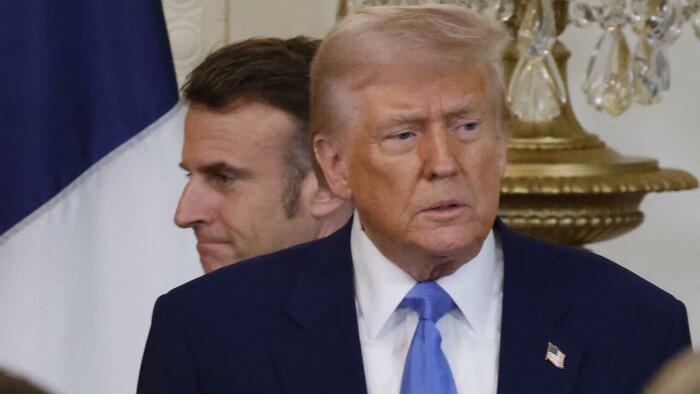 NextImg:Trump: Macron's Two-State Talk "Doesn't Matter" & "Carries No Weight"