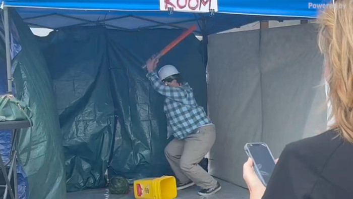 NextImg:Revolution Camp: Unhinged White Liberals Spend Weekend Smashing Junk In Anti-Trump Fury