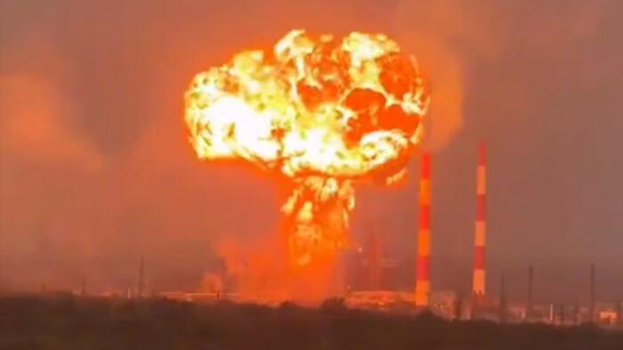 NextImg:Ukrainian Long-Range Drones Hit Multiple Russian Refineries, Factories Overnight
