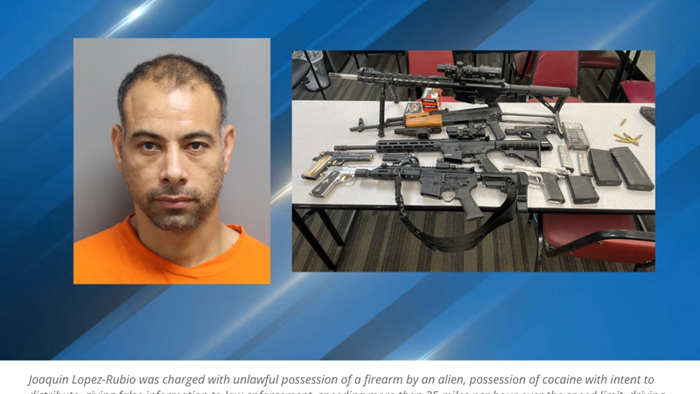 NextImg:Illegal Alien Arrested With Arsenal Of Weapons, Ammunition, Cocaine 
