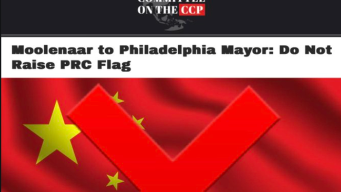 NextImg:"Deeply Concerned": Congressional Chairman Demands Philadelphia Cancel China Flag-Raising