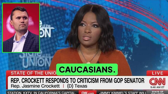 NextImg:Rep. Crockett Slams 'Caucasian' Dems For Honoring 'Racist' Kirk, Likens Him To Confederate 'Relic', Calls Trump 'Hitler'... Again
