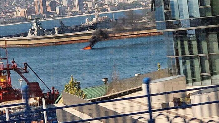 NextImg:Ukraine Launches Huge Daytime Attack On Russian Black Sea Fleet At Novorossiysk Port