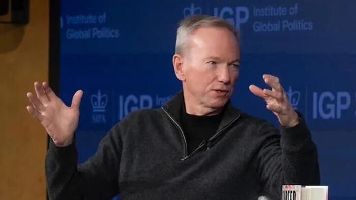 NextImg:'Major Geopolitical Issue': Eric Schmidt Warns 'Majority Of The World' Will Choose China's 'Open' AI Over America's 'Closed' Models