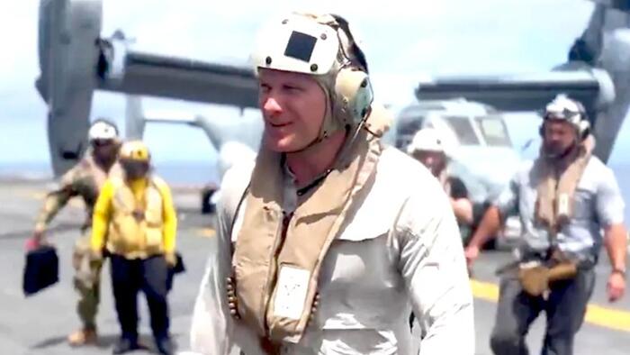NextImg:Hegseth Makes Dramatic Visit To US Carrier Off Venezuela, Tells Marines It's 'Not Training Exercise'