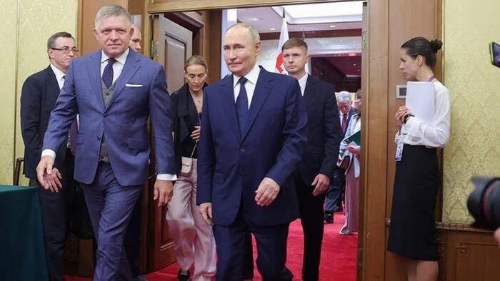 NextImg:Putin Hits Back At Germany's Merz: 'Stoking Hysteria' With 'Unfounded Nonsense'