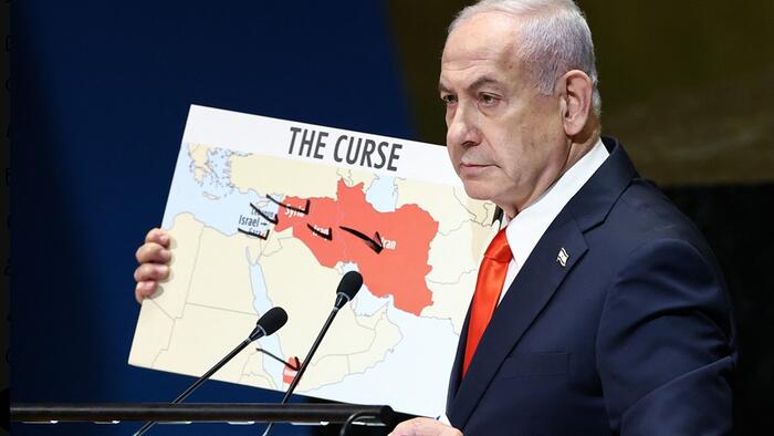 NextImg:Netanyahu Touts Regime Change Across The Middle East In UN Speech, Thanks America