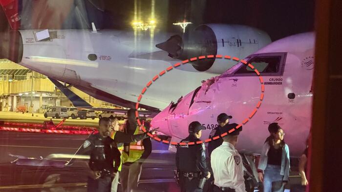 NextImg:Low-Speed Collision Between Two Delta Jets At LaGuardia