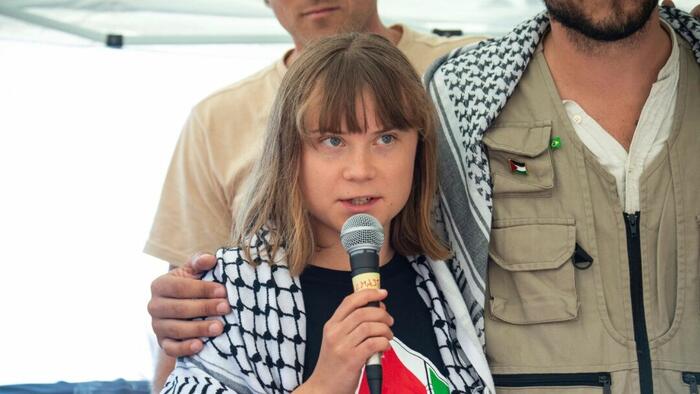 NextImg:Gaza Flotilla Passengers Escorted To Israel Face Deportation