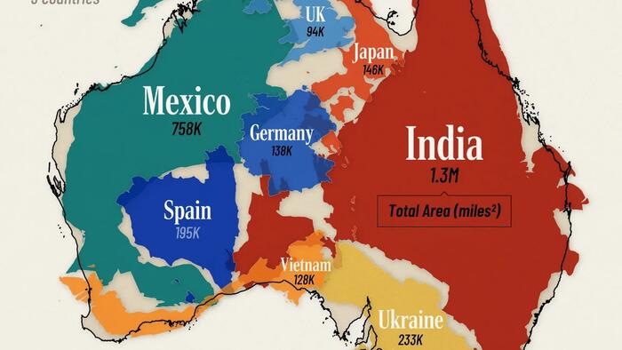 How Big Is Australia? Visualizing How Many Countries Fit Inside