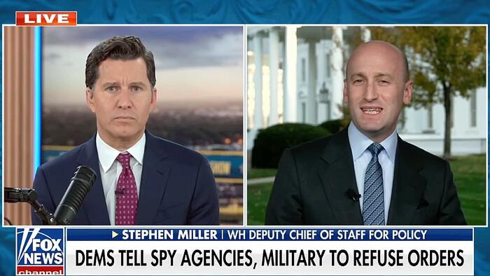 Stephen Miller blasts Democrats as a "third world party," accusing them of inciting insurrection by ...