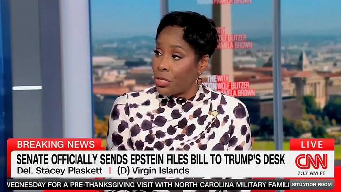 Democrat Plaskett Digs Deeper Grave On Epstein Ties Democrat Plaskett Digs Deeper Grave On Epstein Ties