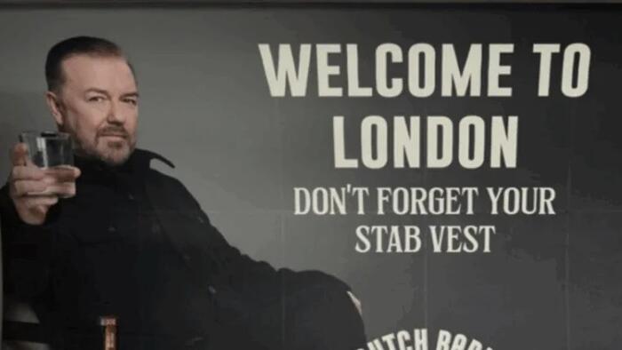 The Ban On Ricky Gervais’ Billboard Saying “Welcome To London, Don’t Forget Your Stab Vest” Shows We Are No Longer Free The Ban On Ricky Gervais’ Billboard Saying “Welcome To London, Don’t Forget Your Stab Vest” Shows We Are No Longer Free