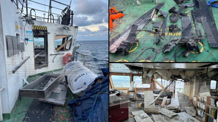 Another Russian Shadow-Fleet Tanker Hit By Drones Another Russian Shadow-Fleet Tanker Hit By Drones