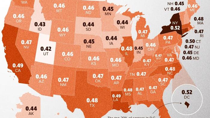 Mapping US Income Inequality By State Mapping US Income Inequality By State