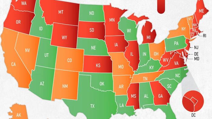 23 US States Are At High Risk Of (Or In) Recession Currently
