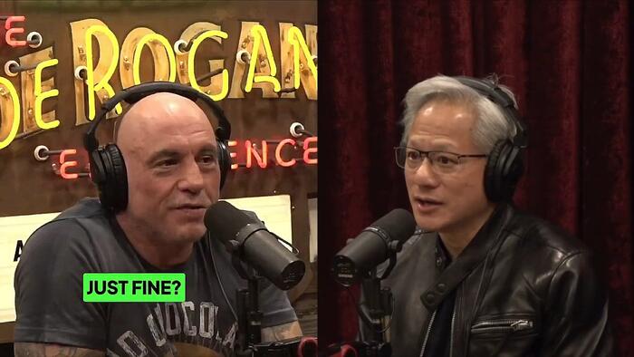 Nvidia CEO Stuns Rogan With Jaw-Dropping AI Prediction Nvidia CEO Stuns Rogan With Jaw-Dropping AI Prediction