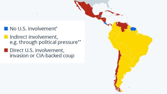 Mapping US Interventions In Latin America