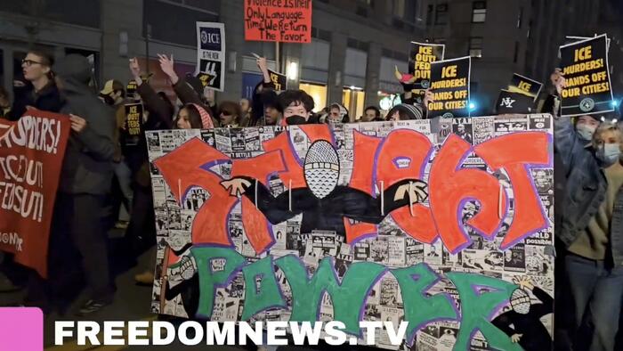 Watch: NYC Protesters Chant "Kristi Noem will Hang!” and "Save a Life, Kill an ICE”
