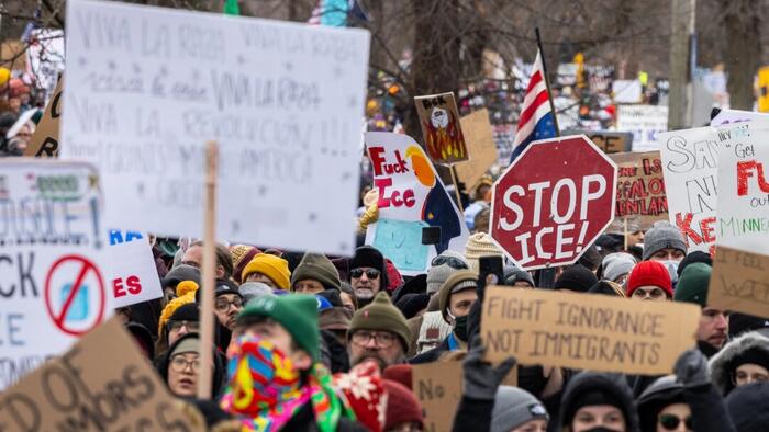 “We Won’t Stop Until Heads Drop Like In 1793”: Tens Of Thousands Take To Streets Of Minneapolis After ICE Shooting
